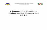 Planos de Ensino Educação Especial 2016