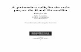 A primeira edição de três peças de Raul Brandão