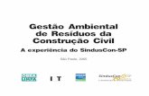 Gestão Ambiental de Resíduos da Construção Civil - A experiência