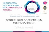 CONTABILIDADE DE GESTÃO – UM DESAFIO DO SNC-AP