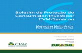 Boletim de proteção ao Consumidor/Investidor CVM/Senacon
