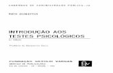 INTRODUÇÃO AOS TESTES PSICOLÓGICOS
