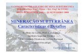"Mineração Subterrânea - características e desafios" / Carlos Dinis ...
