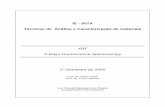 IE - 607A Técnicas de Análise e Caracterização de materiais XRF X ...