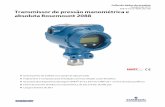 Transmissor de pressão manométrica e absoluta Rosemount 2088