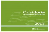 Relatório de Atividades da Ouvidoria - 2007.