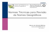 Normas Técnicas para Revisão de Nomes Geográficos