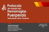 Protocolo de Manejo das Hemorragias Puerperais - Maternidade Odete Valadares