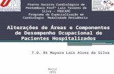 Alteração de áreas e componentes de desempenho ocupacional de pacientes hospitalizados