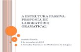 A estrutura passiva: proposta de laboratório gramatical