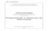 PROGRAMA Programação e Sistemas de Informação