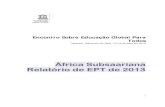 África Subsaariana Relatório de EPT de 2013