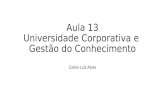 Aula 13 Universidade Corporativa e Gestão do Conhecimento