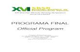XVI SBSR - Programa Técnico