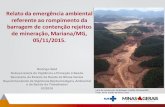 CT VSA - 23.03.16 - Relato da emergência ambiental referente ao rompimento da barragem de contenção rejeitos de mineração, Mariana/MG, 05/11/2015.