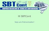 III SBTCont - Seja um Patrocinador!
