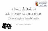 Banco de Dados I Aula 06 - Generalização e Especialização