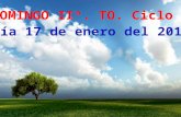 DOMINGO 2º DEL TO. CICLO C. DIA 17 DE ENERO DEL 2017