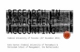 Research in Management Accounting (Pesquisa em contabilidade gerencial)