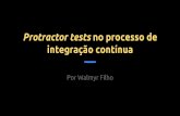 Protractor tests no processo de integração contínua