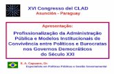 XVl Congresso del CLAD, Asunción, Paraguay, 2011