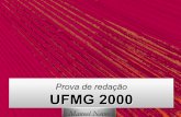 Prova de redação da UFMG-2000