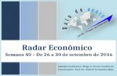 Radar Econômico - Semana 40