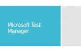 Julho 2016 - Microsoft Test Manager