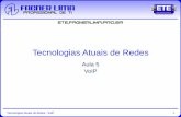 Tecnologias Atuais de Redes - Aula 5 - VoIP