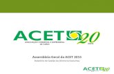 Apresentação Relatório de Gestão da ACET - AGO-2015