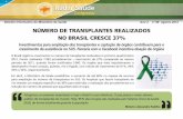 Número de transplantes realizados no brasil cresce 37%.