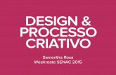 Processo criativo e Design - Weekreate SENAC 2015
