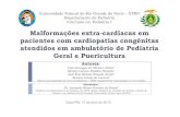 Malformações extra-cardíacas em pacientes com cardiopatias congênitas atendidos em ambulatório de Pediatria Geral e Puericultura