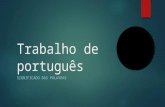 Trabalho de português  significados das palavras