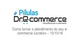 Pílulas dr. e commerce - como tornar o atendimento do seu e-commerce lucrativo