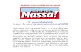 SAIBA MAIS SOBRE O JORNAL MASSA! ON-LINE Site: www ...