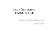 Seminário decisões sobre transportes