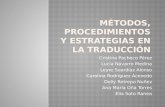 Métodos, procedimientos y estrategias traductoras