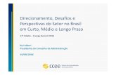 Direcionamento, Desafios e Perspectivas do Setor no Brasil em Curto, Médio e Longo Prazo