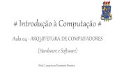 Introdução à Computação Aula 04 - INTRODUÇÃO A CIÊNCIA DA COMPUTAÇÃO (Hardware e Software)