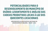 Potencialidades para o desenvolvimento do município de Osório: levantamento e análise das cadeias produtivas locais à luz dos Quocientes Locacionais