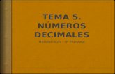 Matemáticas 6º Primaria. Números decimales