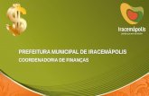 Relatório financeiro da saúde de Iracemápolis 1º quadrimestre de 2016