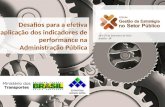 Desafios para a efetiva aplicação dos indicadores de performance na Administração Pública