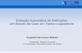Extração Automática de Definições: um estudo de caso em textos legislativos