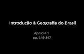 Introdução à Geografia do Brasil