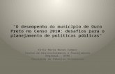O desempenho do município de ouro preto no censo de 2010: desafios para o planejamento de políticas públicas