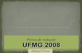 Prova de redação da UFMG-2008