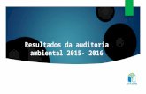 Resultados da auditoria ambiental 2015  2016 1º fase (1)