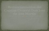 Renunciamientos del Capitán General don José de San Martín